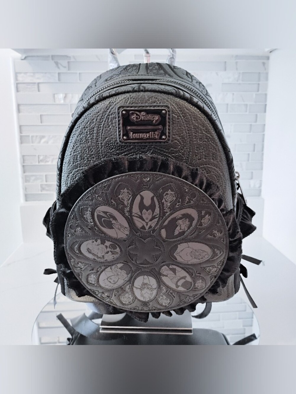 NWT Loungefly Backpack - Disney Villains Stained Glass Edition